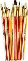 Artlicious - Juego de 25 pinceles de pintura multiusos, ideal para acrílico, aceite, acuarela, aguamarina - Arteztik
