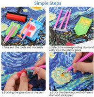 SGHUO - Accesorios de pintura de diamante con 1 rodillo de pintura de diamante y herramientas de reparación de pintura de diamante para manualidades - Arteztik
