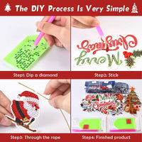 32 piezas de Navidad diamante pintura llavero Navidad diamante pegatina 5D DIY diamante pintura llavero kit rhinestone mosaico fabricación completo taladro diamante colgante para Navidad artes artesanías - Arteztik
