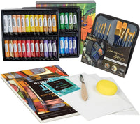 MEEDEN 64 piezas de pintura acrílica Kit con 48 x 0.7 fl oz pinturas acrílicas, pinceles de pintura acrílica, panel de lona, almohadilla de pintura acrílica, paleta cuchillo y esponja de arte, regalo perfecto para artistas, principiantes y adultos - Arteztik
