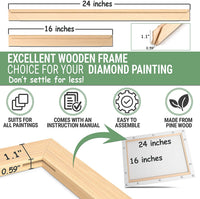 ARTIQO Bastidores para lienzos y para hacer manualidades, marco de lona, fácil de montar, kits de marco al óleo para galería, barras de madera para pinturas al óleo, impresiones, pintura por números y pósteres

