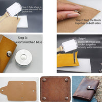 Leather Working Tools Kit - Leathercraft Kit Include Leather Tool Holder, Leather Rivets and Snaps Set, Leather Stamping Tools, Leather Crafting Tools Kit for Beginners to Professionals - Arteztik
