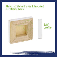 US Art Supply 2" x 2" Mini Professional preparado Stretched Canvas (1 Pack de 12-mini Lienzos) - Arteztik
