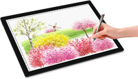 Tamaño de papel de carta A4, ultradelgada, portátil, luz LED, caja de rastreo, luz, almohadilla de trazado, trabajo con alimentación USB y batería para 5D DIY, pintura de diamantes, artistas, trazado, dibujo, dibujo animación (gris) - Arteztik
