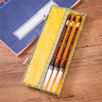 Chino Caligrafía Japonesa dibujo Pincel de Sumi-e HU Pen Yang Hao (pelo de cabra) 3 Pcs Set de regalo - Arteztik

