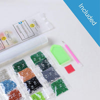Kit de pintura de diamante 5D para hacer tú mismo, con broca redonda completa, para manualidades, por número, para adultos, con diamantes de imitación, bordado, punto de cruz, lienzo para decoración de pared (Zebar, 18.0 x 14.0 in) - Arteztik
