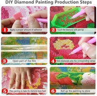 Kit de pintura de diamante 5D para playa para adultos, taladro completo (13.8 x 17.7 in), pintura de diamantes, arte para decoración de pared del hogar, kits de pintura 5D (soleado) - Arteztik

