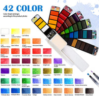 Falling in Art 42 - Juego de pintura para acuarela con 2 pinceles - Arteztik
