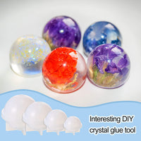Molde de resina de 8 piezas, molde cuadrado de resina y cubo de moldeo de esfera redonda, molde de silicona epoxi, moldes de bolas para manualidades - Arteztik

