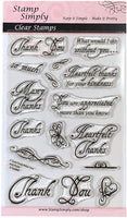 Sello simplemente sellos transparentes gracias muchas gracias Gratitud 16 piezas) - Arteztik
