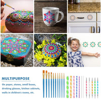Mandala Dotting Tools Set, Audab 49 pcs Mandala Dotting Kit de herramientas con Mandala plantilla para pintar rocas, pintura Mandalas y dibujo - Arteztik
