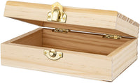 Darice Craft - Caja de fotos de madera sin terminar con cierre – Haz tu propio regalo, joyas, decoración con pintura, cinta, decoupage y más - Arteztik

