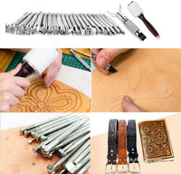 Leather Working Tools Kit - Leathercraft Kit Include Leather Tool Holder, Leather Rivets and Snaps Set, Leather Stamping Tools, Leather Crafting Tools Kit for Beginners to Professionals - Arteztik
