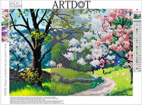 ARTDOT - Juego de 4 kits de pintura de diamante 5D para adultos, kit de pintura de diamantes de imitación de cristal para perforación completa, arte para decoración de pared del hogar, regalo de 12 x 16 pulgadas - Arteztik
