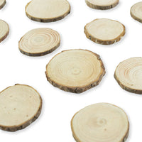 Mini discos de madera de tamaño variado, color natural, para artesanías y manualidades, para decorar hogares y eventos (1.96-3.14 pulgadas, 20 unidades) - Arteztik
