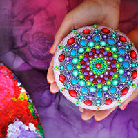 50 PC Mandala Rock Dotting Kit with Paint and Instructions, Mandala Dotting Tools, Rock Painting Kit for Adults, Instructions How to Dot Paint, Dot Painting Tool kit with Storage Bag, Mandala Stencil - Arteztik
