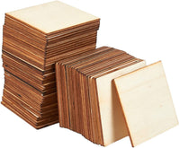 Recortes de madera para manualidades, cuadrados de madera (3.0 x 3.0 in, 60 piezas) - Arteztik

