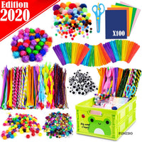 FunzBo Arts and Crafts Supplies for Kids - Craft Art Supply Kit for Toddlers Age 4 5 6 7 8 9 - All in One D.I.Y. Crafting Collage Arts Set for Kids (X-Large) - Arteztik
