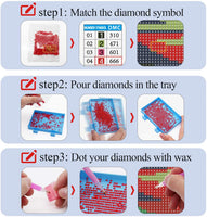 ARTDOT - Juego de 4 kits de pintura de diamante 5D para adultos, perforación completa, arte de diamante para decoración del hogar, 12 x 16 pulgadas - Arteztik

