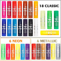 Tempera Barras de pintura, Shuttle Art 31 Pack Solid Tempera Juego de pintura, 30 colores con 1 almohadilla de dibujo para niños, lavable, secado súper rápido, funciona muy bien en papel, madera, vidrio, cerámica lienzo - Arteztik
