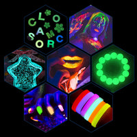 12 colores que brillan en la oscuridad, polvo luminoso, pinturas de resina epoxi, larga duración, autobrillantes, uso para polvo acrílico, manualidades de resina, esmalte de uñas, pinturas, recubrimientos, slime, 0.35 oz cada uno. - Arteztik
