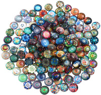 ULTNICE 200 piezas cabujones redondos mosaico azulejos para manualidades mosaico de vidrio para hacer joyas - Arteztik
