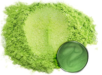 Pigmento en polvo de Mica "té verde" (1.76 oz), aditivo multiusos para manualidades y manualidades, carpintería, bombas de baño naturales, resina, pintura, epoxi, jabón, esmalte de uñas, bálsamo de labios (té verde, 1.76 oz). - Arteztik
