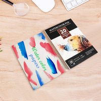 Almohadilla de acuarela experta de 8.27 x 11.7 in, 20 hojas (140 lb/10.58 oz/m2), papel prensado en frío, bloc de bocetos para pintura y dibujo al agua, perfecto para medios húmedos, secos y mixtos - Arteztik
