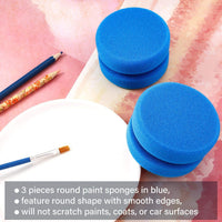 3 esponjas de pintura aplicador de esponja redonda de pintura para manualidades, esponjas sintéticas artistas esponjas de acuarela para arte artesanía, arcilla de limpieza de cerámica de pared - Arteztik
