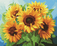 KOSE Pintura por números para adultos principiantes y niños, kit de pintura al óleo sobre lienzo con pinceles y pigmento acrílico, manualidades para decoración de pared del hogar, girasol, 16.0 in de ancho x 20.0 in de largo - Arteztik

