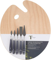 CONDA herramientas de pintura para cuchillos de paleta, mango de madera para cuchillos de metal - Arteztik
