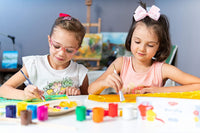 Daco - Pintura acrílica acrílica para niños, incluye 12 colores 0.7 fl oz, con caja de viaje y almacenamiento, pintura acrílica para principiantes, niños, suministros de pintura escolar, lienzo de pintura, pintura de dedo - Arteztik
