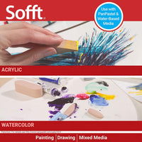 Colorfin - Esponja de arte suave, ángulo redondo - Arteztik
