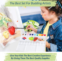 Juego de pintura de acuarela RISEBRITE para niños, 42 piezas, incluye pinturas de acuarela, pinceles, almohadilla de color de agua y más suministros de arte, kit de pintura de inicio perfecto para artistas principiantes - Arteztik
