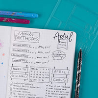 Erin Condren Stencil Pack – Plantillas de caligrafía y planificación de lista de verificación, paquete de 2 medidas 4.375" x 6", impulsa la creatividad, personaliza, estiliza, duradera, bonita, linda - Arteztik
