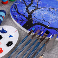 Artecho - Juego de pinceles de pintura para acuarela, acrílico, aceite, gouache, 15 tamaños diferentes para artistas, adultos y niños, cepillo de uñas, pelo de nailon premium Incluye cuchillo de pintura y esponja de acuarela. - Arteztik
