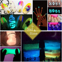 HEMOER 12 colores brillan en la oscuridad pigmento en polvo, 0.7 oz/botella de polvo de mica luminoso perfecto para resina epoxi seguro no tóxico fluorescente para slime, uñas, pintura acrílica, Halloween, arte fino y manualidades - Arteztik
