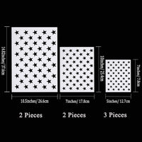 whaline 7 piezas bandera americana 50 estrellas plantilla para estarcir para pintar en Madera, Tela, Papel, aerógrafo, arte de paredes, 2 grandes, 2 Medianas Y 3 pequeñas - Arteztik
