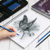 Glokers - Juego de 33 piezas de dibujo para dibujo, lápices de sombra, suministros de arte profesionales - Arteztik

