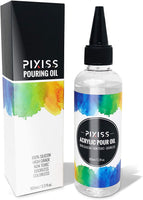 Floetrol Medio verter para pintura acrílica | Aditivo de flotrol de inundación | Pixiss aceite de verter acrílico para crear células flujo perfecto 100% silicona pura de alta calidad (3.4 fl oz/3.3 onzas) - Arteztik
