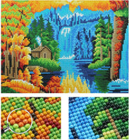 Kit de pintura de diamante 5D con perforación completa, pintura de bordado con diamantes de imitación para paisaje, arte para decoración de pared del hogar, 12 x 16 pulgadas - Arteztik

