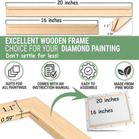 ARTIQO Bastidores para lienzos y para hacer manualidades, marco de lona, fácil de montar, kits de marco al óleo para galería, barras de madera para pinturas al óleo, impresiones, pintura por números y pósteres
