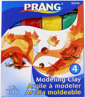 Prang modelado arcilla Set, 4 de color arcilla bloques por Set, 0,25 libras cada, Rojo, Amarillo, Verde y Azul (00740), Rojo/Verde/Azul/Amarillo - Arteztik
