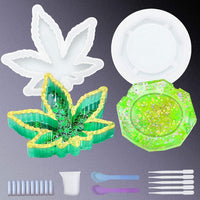 Moldes para cenicero de resina, hoja de arce y rombo para manualidades de silicona epoxi, cenicero, posavasos, decoración del hogar - Arteztik

