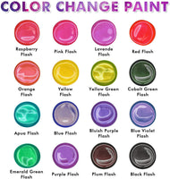 Juego de pintura acrílica que cambia de color, 16 colores camaleón, pintura acrílica en botellas (2.0 fl oz), no tóxica para artistas, principiantes y niños en rocas, manualidades, lienzos, madera, tela, cerámica - Arteztik
