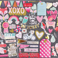Pegatinas para álbumes de recortes, 80 unidades, pegatinas de cartulina, pegatinas de amor, pegatinas de enmascaramiento decorativas para personalizar laptop, álbum de recortes, planificador diario y manualidades - Arteztik
