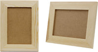 Pack of 6 - Unfinished Solid Pine Wood Picture Frames for Arts & Crafts, DIY Painting Project - Stand or Hang on The Wall - (6x8 Frame Size Holds 6x4 Pictures) for Adults and Kids Craft - Arteztik
