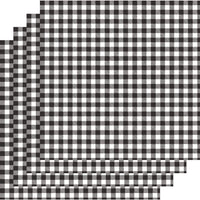 Vinilo a cuadros de búfalo blanco y negro, hojas de vinilo impresas, vinilo a cuadros, rojo negro, paquete de 3.9 – 11.8 in x 30 cm (blanco/negro/rojo/negro) - Arteztik
