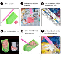 Upins - Kit de pintura de diamante 5D para decoración del hogar, 12.0 x 16.0 in - Arteztik
