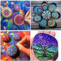 HarrierWing - Kit de 35 piezas de mandala para pintar piedras y dibujar puntos - Arteztik
